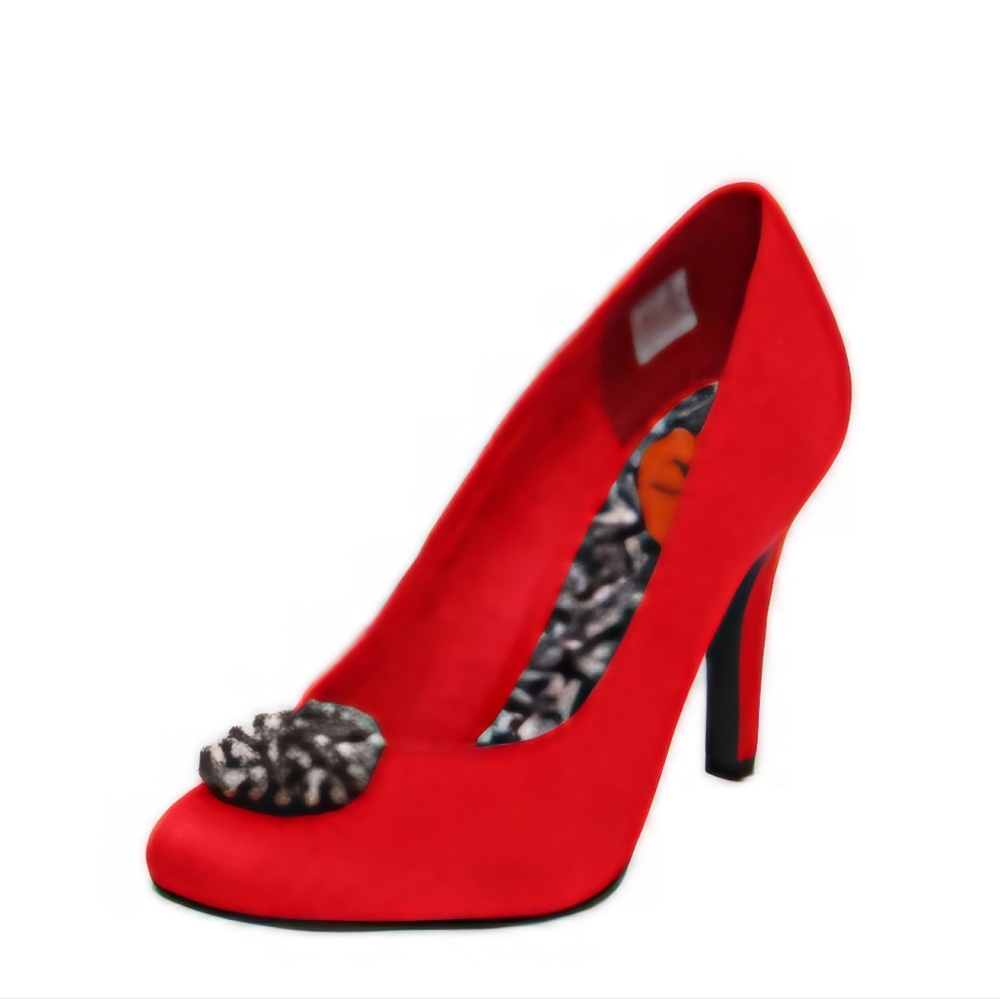ROCKET DOG Ophelia Embellished Satin Pumps Red Size 7